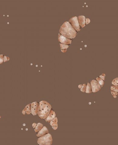 Jersey Croissants auf braunem Hintergrund