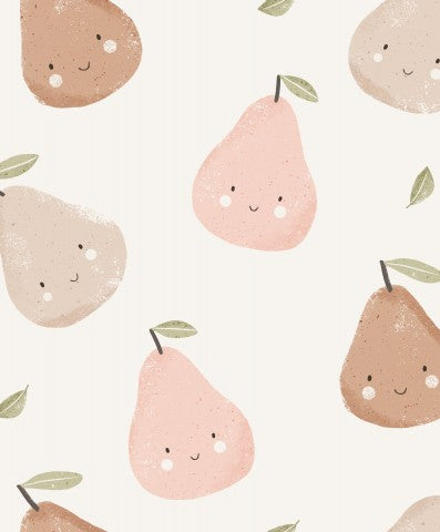 Nähende Perlen: Cute Pears Rose auf Canvas Baumwolle - Qualitätliche Stoffe fürs Nähen, ideal für Kleidung, Taschen & Accessoires, auch als Meterware erhältlic