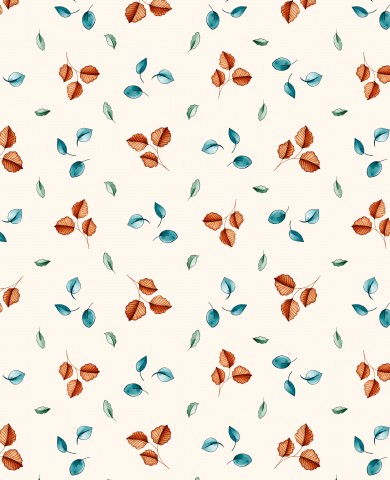 Warme Herbstatmosphäre - Cute Small Autumn Oak Leaves auf Canvas Baumwolle! Stoffmeterware zum nähen, ideal für Patchwork, Tischdecken oder Kleidung.