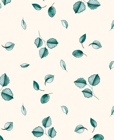 SoftShell green leaves on beige background