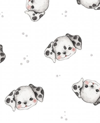 Chiots dalmatiens mignons en mousseline