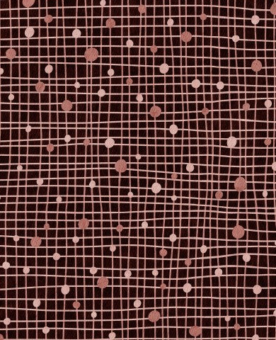 Rib Jersey einen braunen und rosa Hintergrund mit Quadraten und Herzen