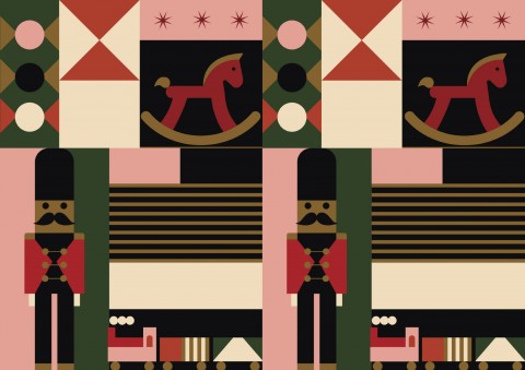 Rib Jersey with a nutcracker and a horse on it