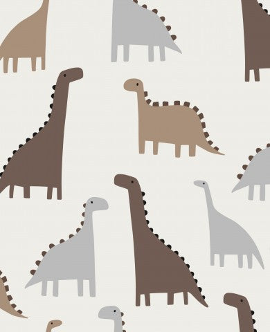 Dinosaurios de algodón satinado en diferentes colores.