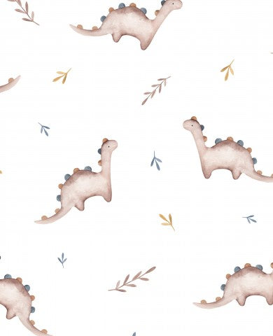 Rib Jersey Watercolor Dinosaurs