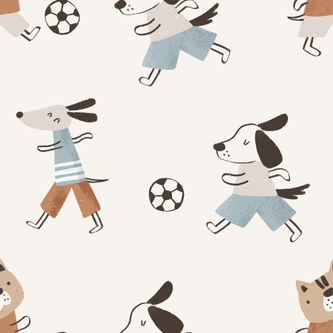 Jersey dogs and cats playing football