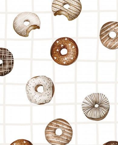 Waterdichte stoffen donuts op witte achtergrond