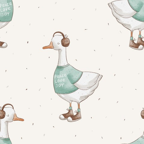 Jersey of a duck wearing a T-shirt