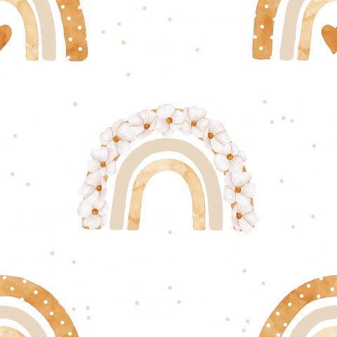 French Terry Watercolor Rainbow