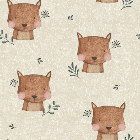 Orsi bruni del Jersey e fiori sopra