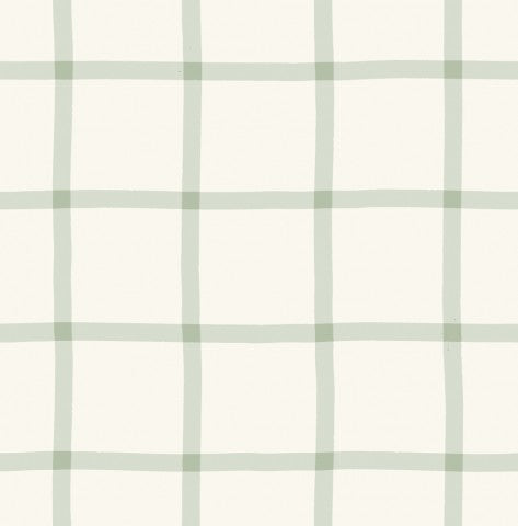 Einfaches Plaid-Design auf Mint-Grund: Baumwolle-Kanvas-Stoff für einfache und praktische Projekte, ideal für Nähen und Stickereien, 100% Baumwolle, Meterware