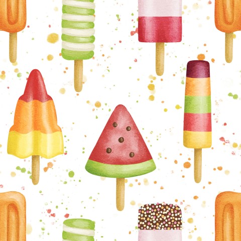 Jersey watercolor ice cream on a white background
