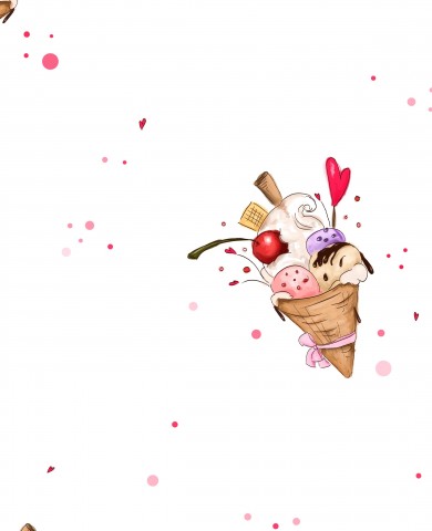 Rib Jersey ice cream and cherries