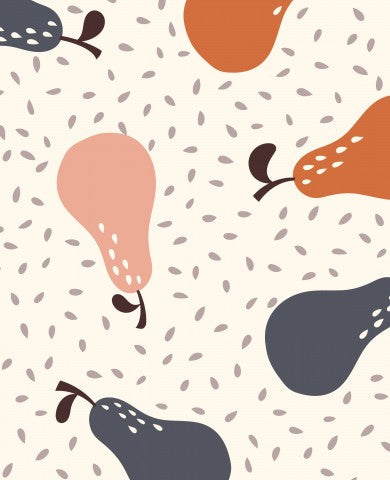 Wasserdichter Stoff Birnen und Blättern darauf