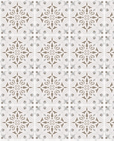 SoftShell white and brown tile pattern