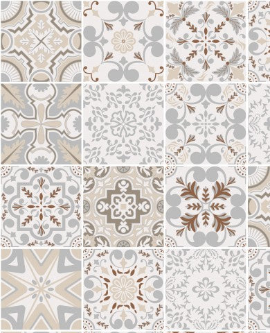 Waterproof fabric pattern in the style of Portuguese tiles