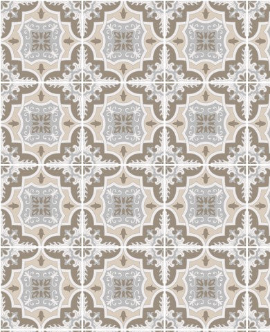 Waterdichte stof met een bruin-beige tegelpatroon