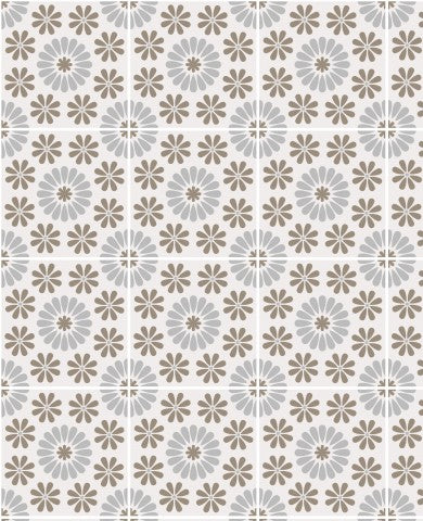 Tradizionali piastrelle floreali spagnole su tela di cotone: eleganti motivi per la tua prossima creazione di abbigliamento. Ideali per sarti e stilisti.