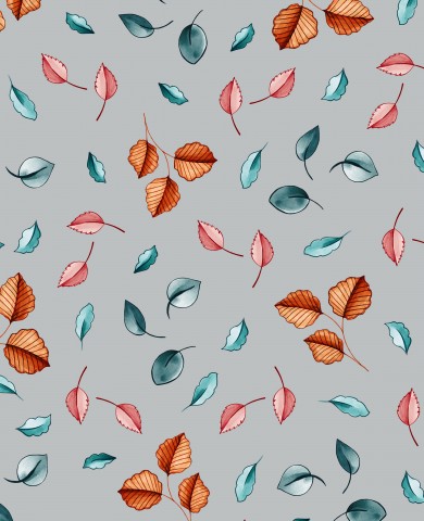French Terry leaves on a grey background