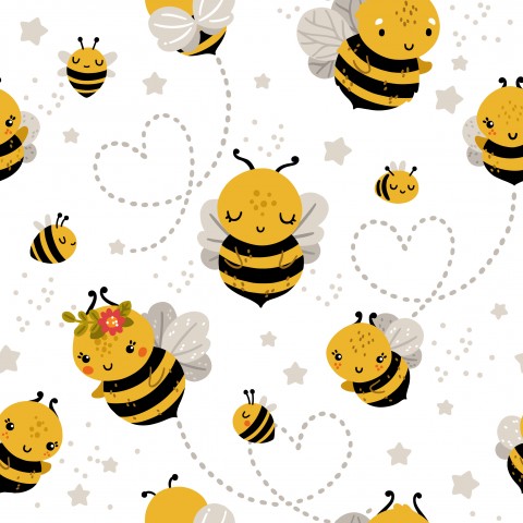 SoftShell cute bees and hearts