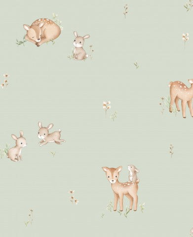 Entdecken Sie unser Canvas Baumwolle-Stoff in Fawn Rabbit Mint Farbe! Ideal für Einkleider, Taschen und Dekorationsprojekte. 20x20cm, 100% Baumwolle, Meterware