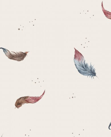 Waterproof fabric feathers on white background