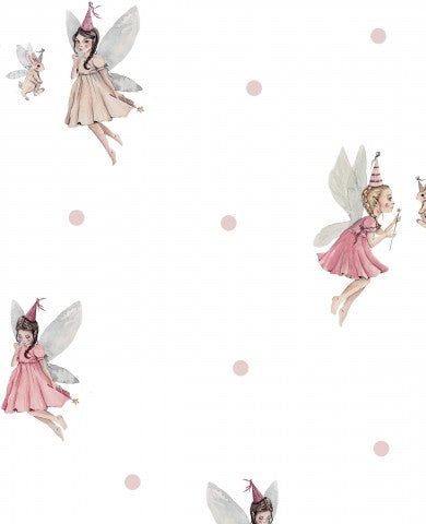 Panama a fairy wallpaper with pink and white dots