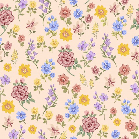 Rib Jersey a picture of a floral wallpaper pattern