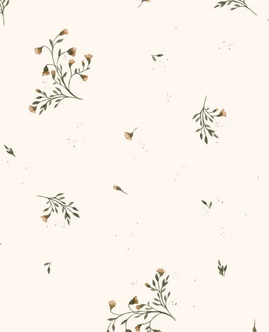 Franske frottéblomster på beige baggrund