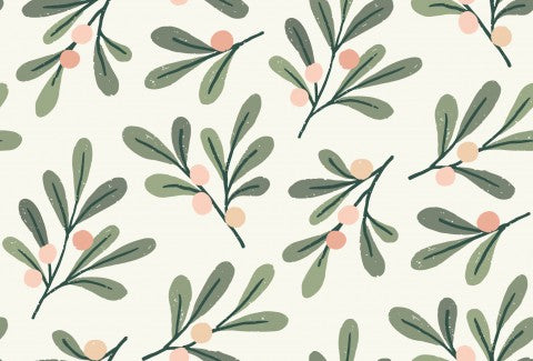 Musselin Blättern und Beeren