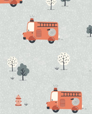 Panama un camion dei pompieri e alberi