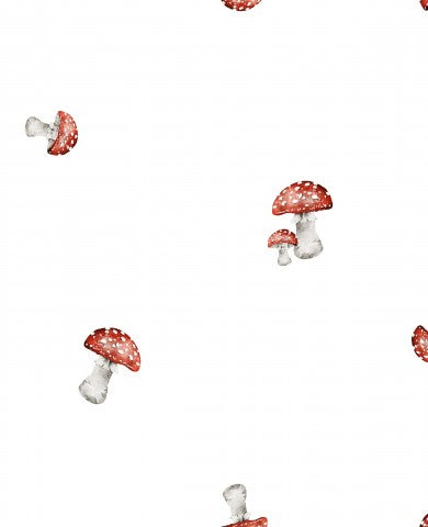 Waterproof fabric red and white mushrooms