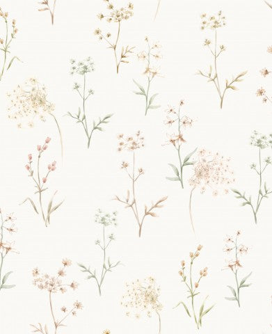 Satin bomuld vilde blomster