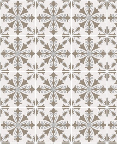 Rib Jersey a brown and white tile pattern