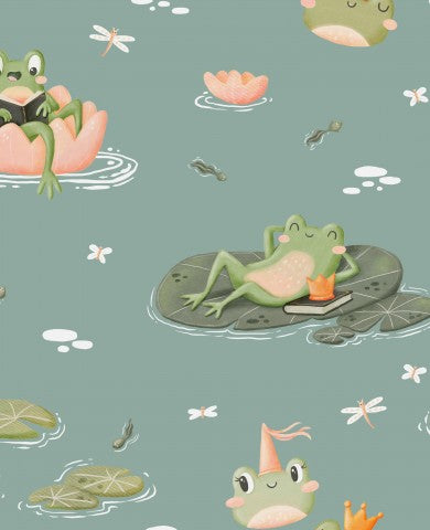 Waterdichte stoffen kikkers en libellen