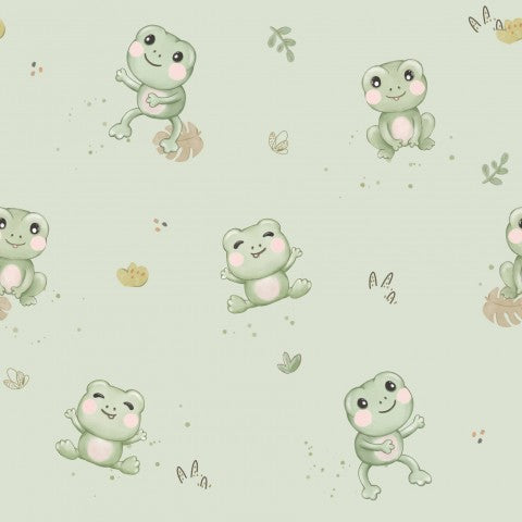 Jersey cute frogs and leaves