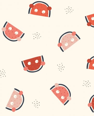 French Terry Watermelon Faces