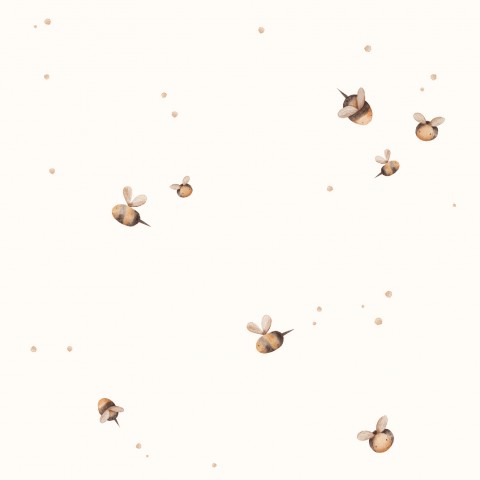 Panama bees flying in the air on a white background