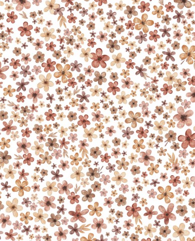 French Terry a picture of a floral wallpaper pattern
