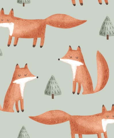 Rib Jersey foxes and pines