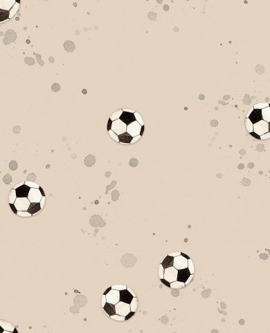 Muslin a seamless background with footballs