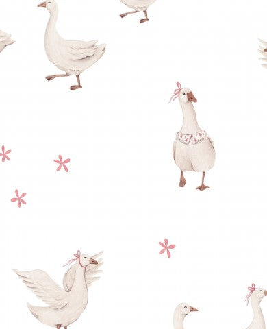 Panama Gänsen und Blumen