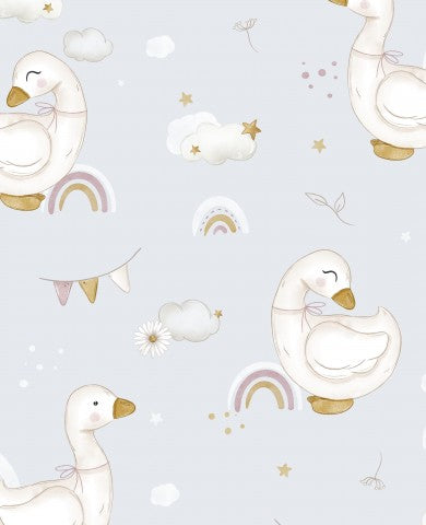 Rib Jersey Enten und Regenbögen