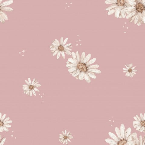 SoftShell marguerites roses sur fond rose clair