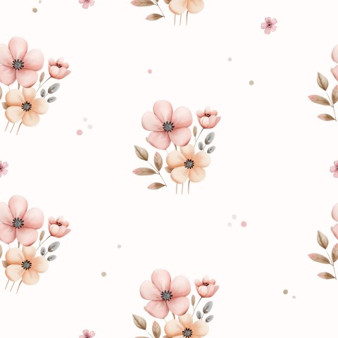 Tela di cotone con fiori a cavalletto: colori naturali per la tua borsa da cucito: tessuti di cotone in fiore venduti al metro, ideali per cucire abiti, borse e accessori.
