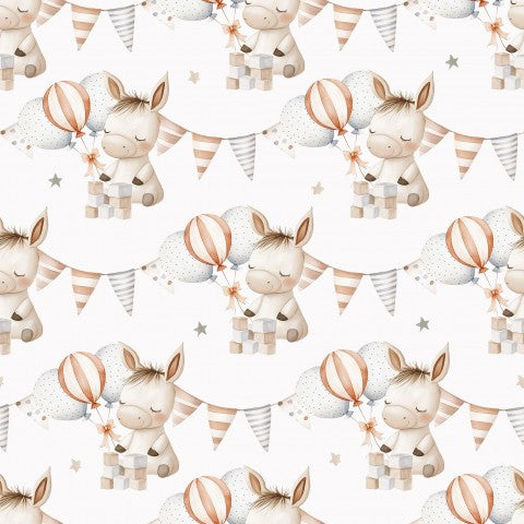 Satin cotton donkeys and balloons