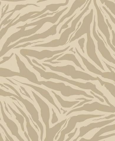 Muslin a beige-brown wallpaper with zebra pattern
