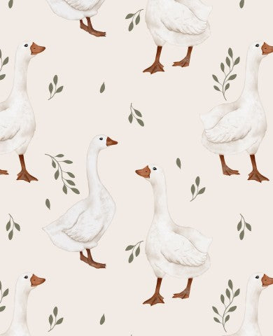 Panama weißen Enten und Blättern