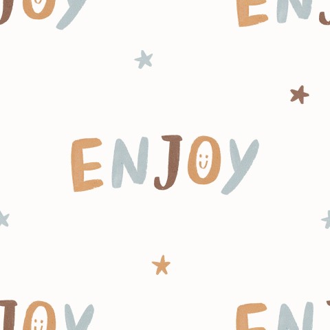 Muslin the word “Enjoy”