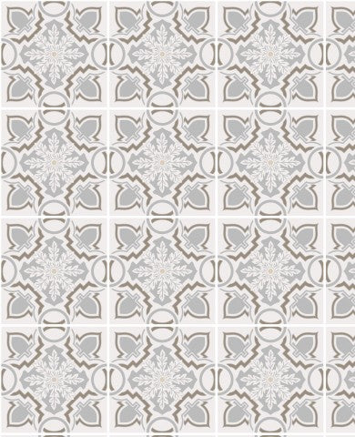 French Terry an artistic pattern in grey and white